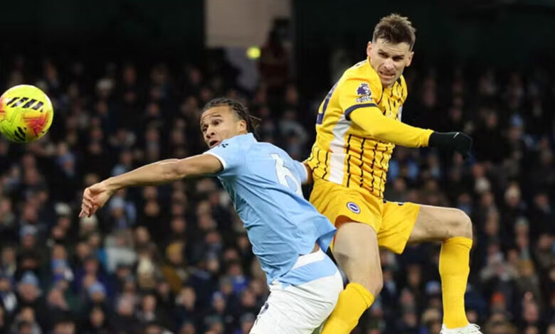 برايتون يُجبر مانشستر سيتي على التعادل الثالث تواليًا ويمنح آرسنال هدية ثمينة