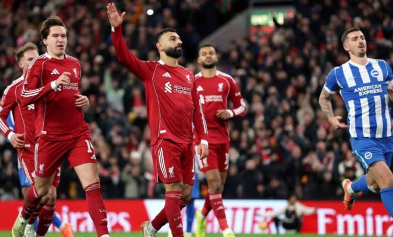 صلاح يعود للتوهج ويقود ليفربول لعبور برايتون إلى ثمن نهائي كأس الاتحاد الإنجليزي