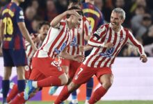 أتلتيكو مدريد يضع قدماً في نصف نهائي دوري الأبطال بهزيمة برشلونة في كامب نو